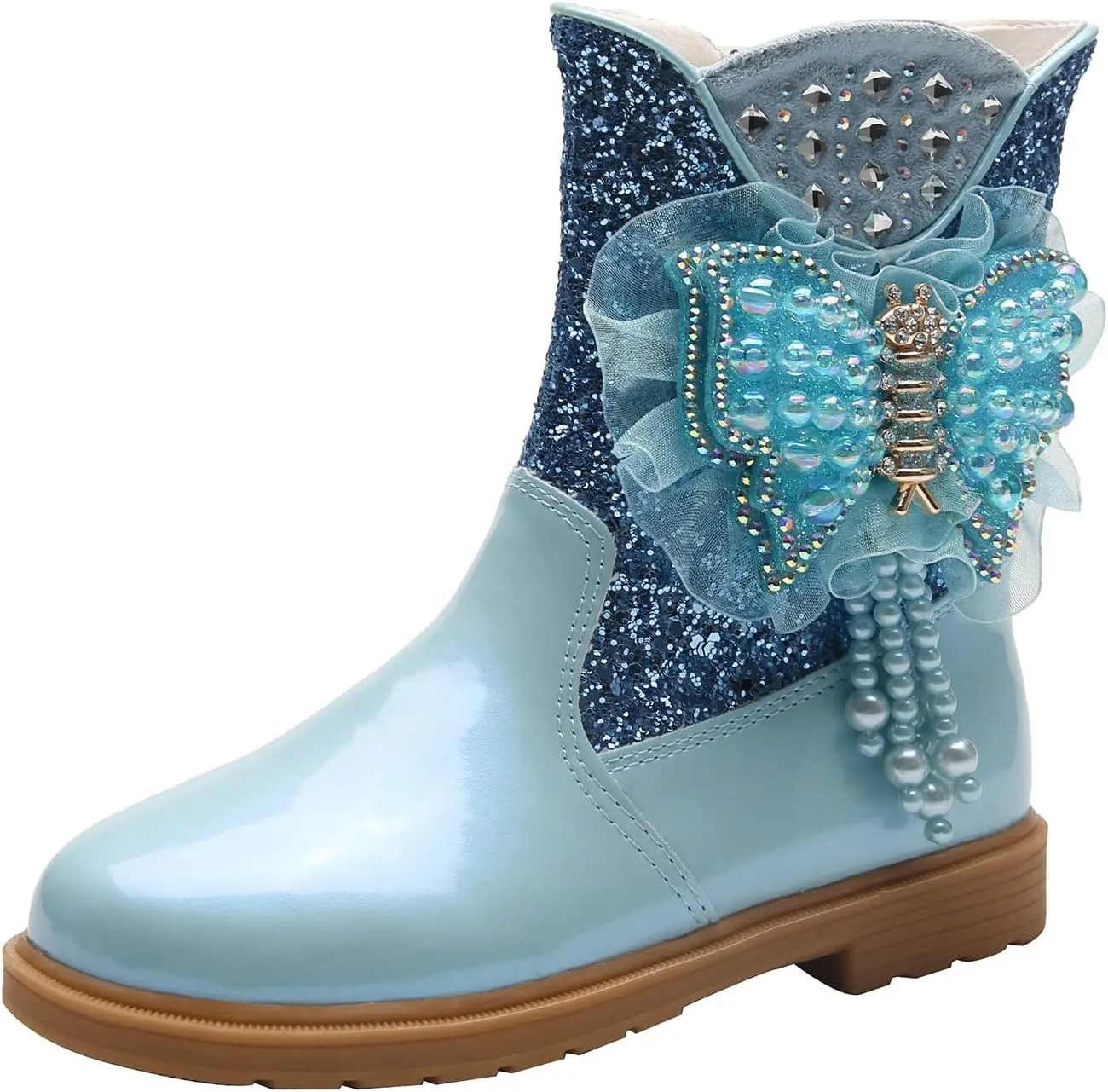 Girls Raincoat and Matching Rain Boots Girls Boots Autumn and Winter Bowknot Cute Children Boots Riding Shoes for Kids
