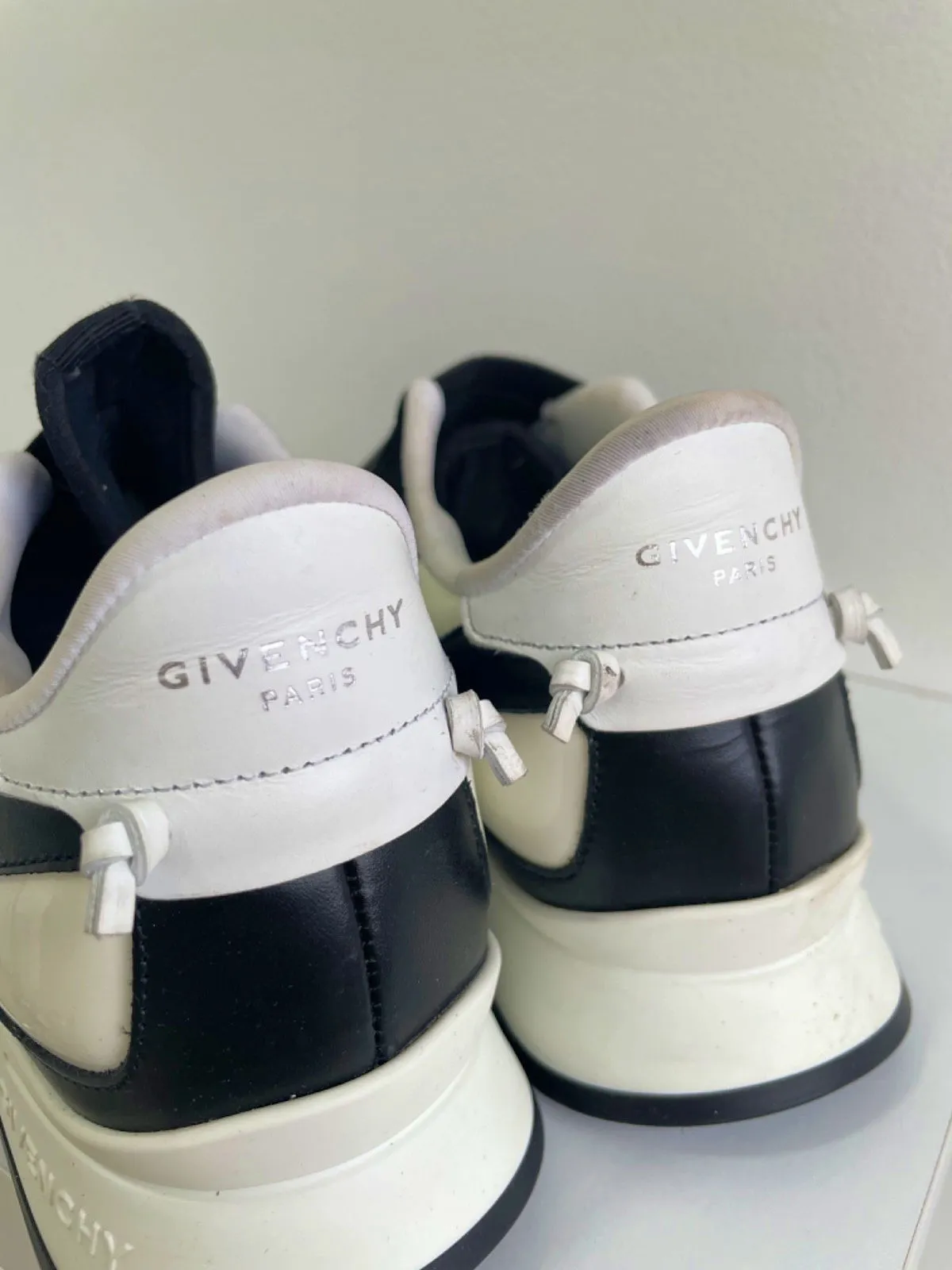 Givenchy Black & White Neoprene and Suede Runner Elastic Sneakers  EU 36 UK 3
