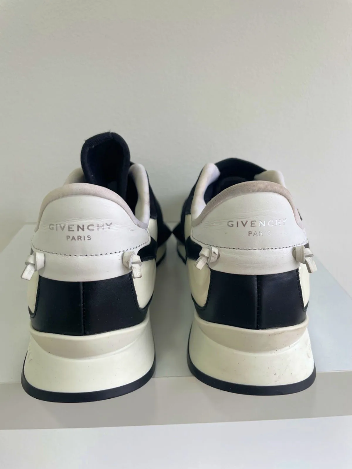 Givenchy Black & White Neoprene and Suede Runner Elastic Sneakers  EU 36 UK 3