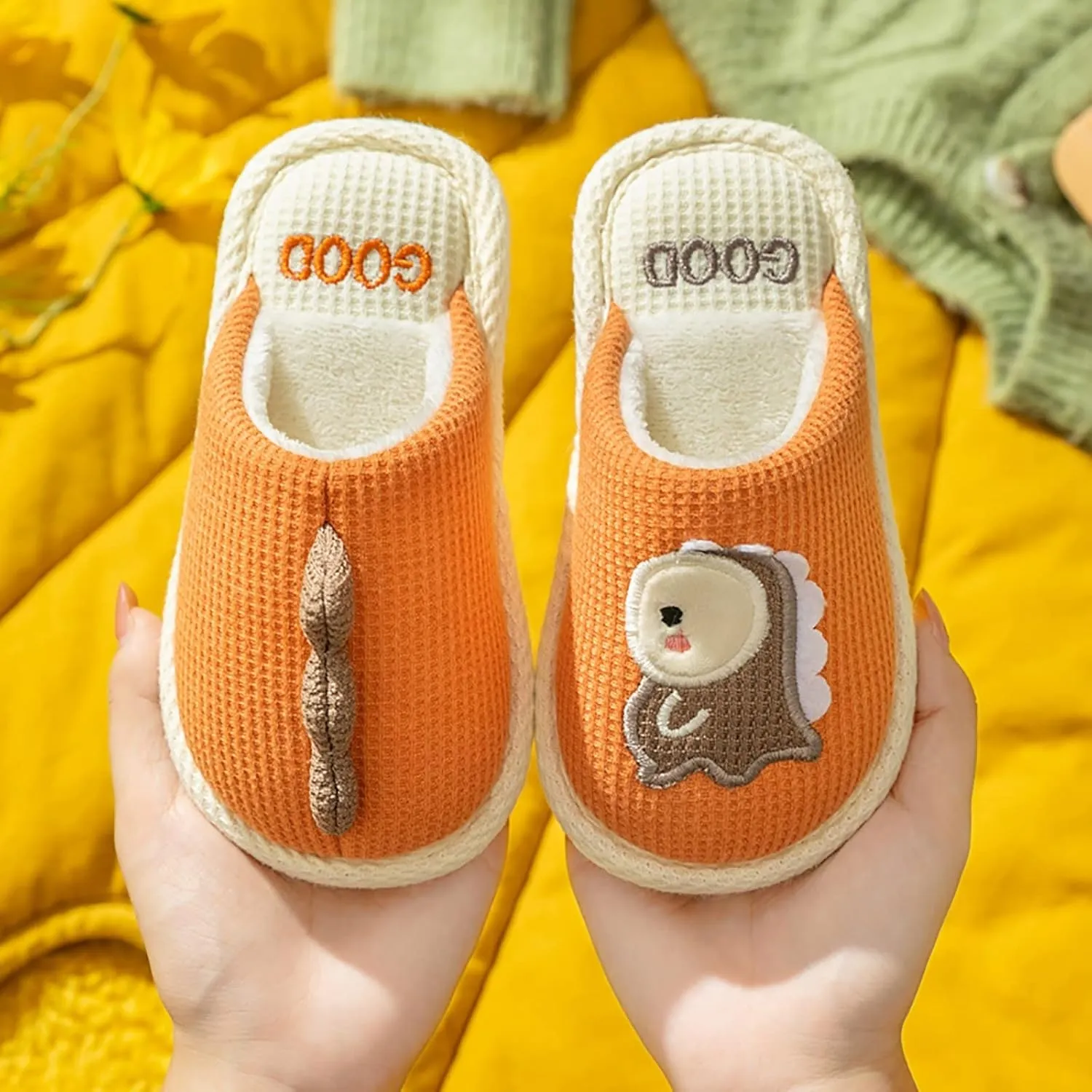 Glitter Moccasins Women Kids Shoes House Slippers Bedroom Slippers Dinosaur Cotton Toddler Girl Slippers Size 12