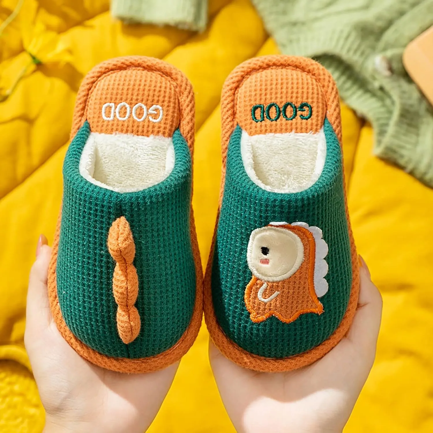 Glitter Moccasins Women Kids Shoes House Slippers Bedroom Slippers Dinosaur Cotton Toddler Girl Slippers Size 12