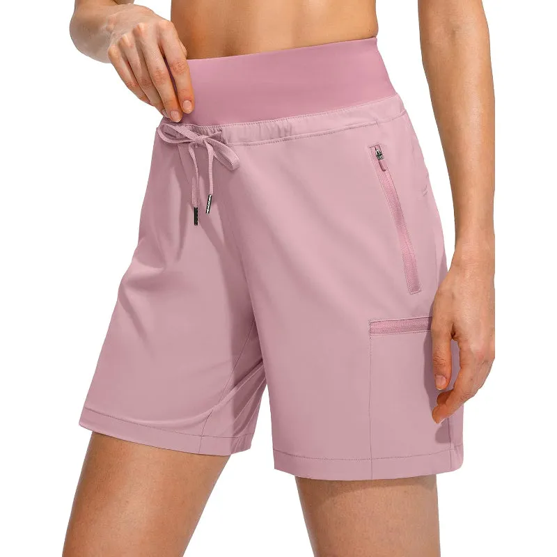Hiking Cargo Shorts With Zipper Pockets For Outdoor Activities