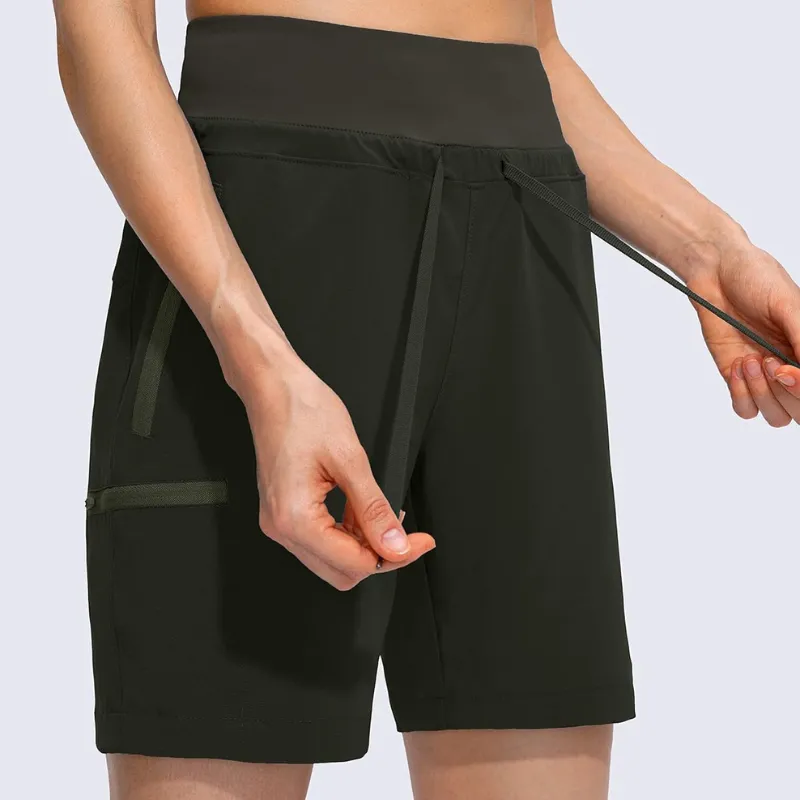 Hiking Cargo Shorts With Zipper Pockets For Outdoor Activities