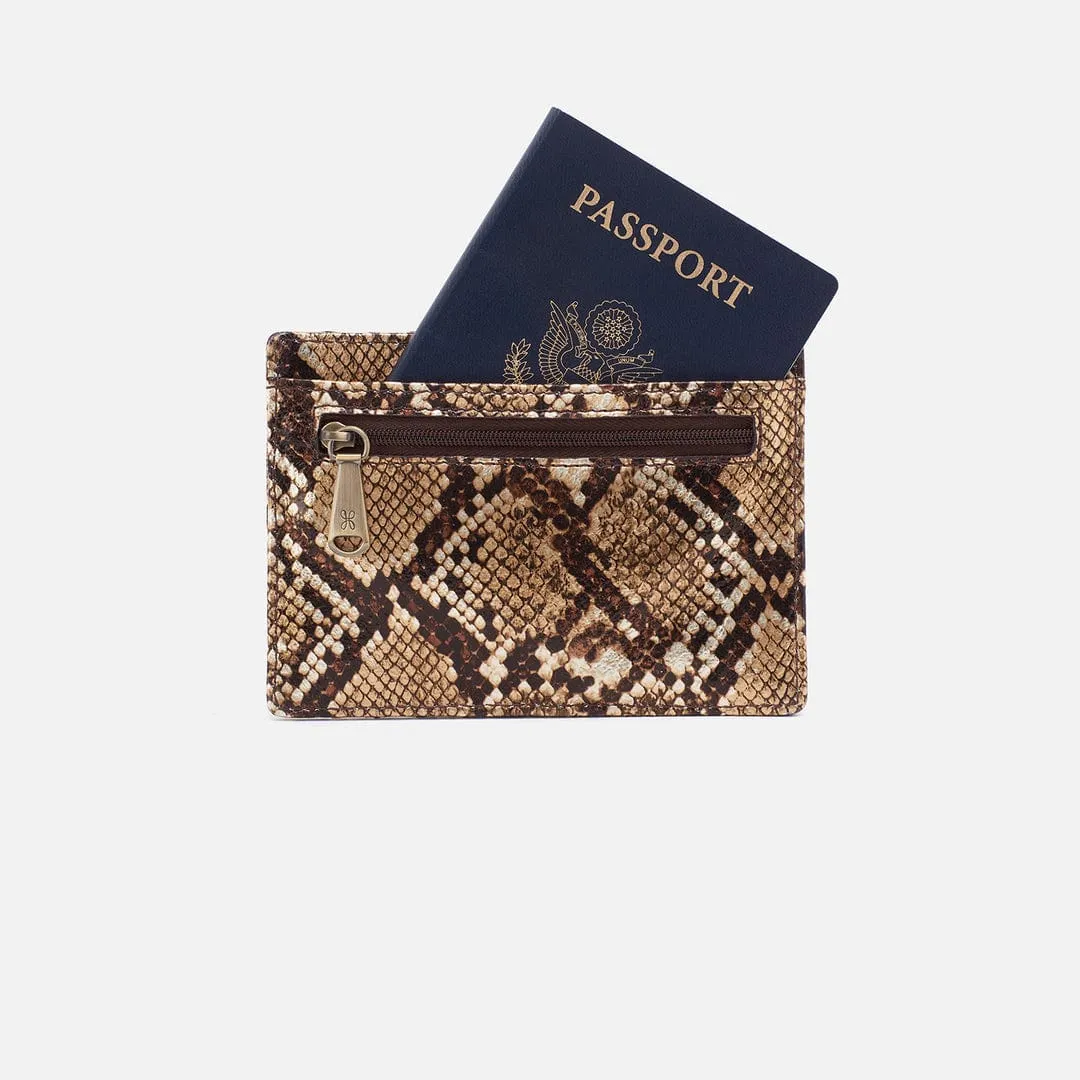 Hobo Euro Slide Card Case In Printed Leather