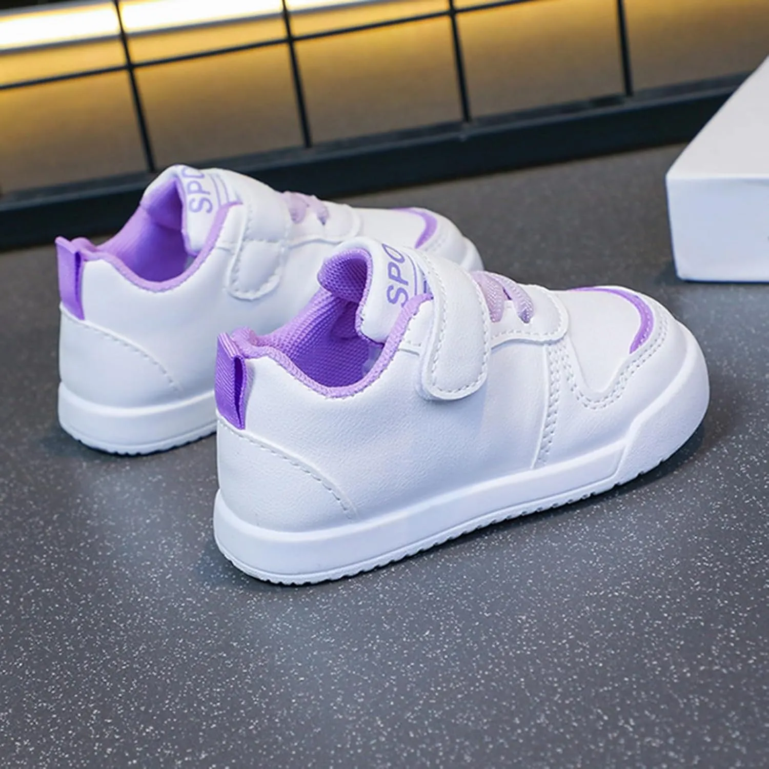 Infant Kids Sneakers School Running Loafers Lo Top Walking Tennis Casual Shoes Strap Athletic Sneakers for Children