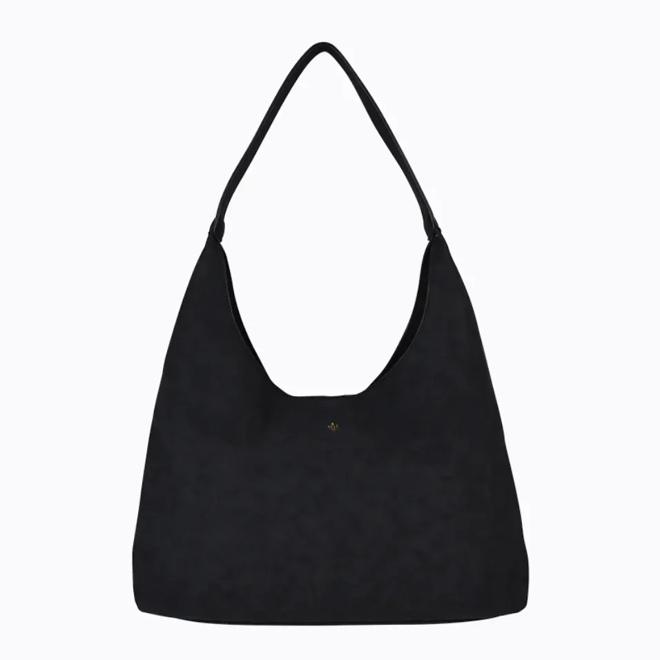 Jami Slouch Tote - Black Suede
