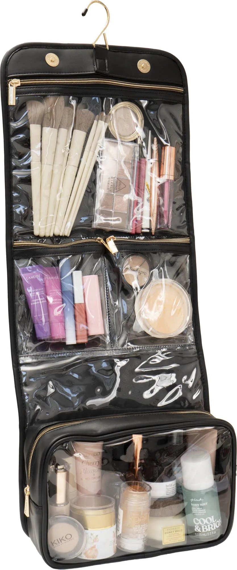Joan & David Teardrop Quilted Roll Hanging Toiletry Organizer Bag