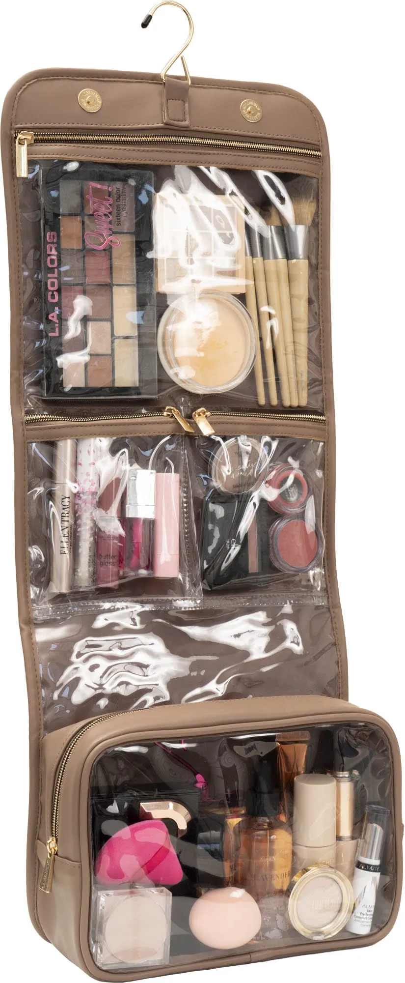Joan & David Teardrop Quilted Roll Hanging Toiletry Organizer Bag