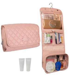 Joan & David Teardrop Quilted Roll Hanging Toiletry Organizer Bag