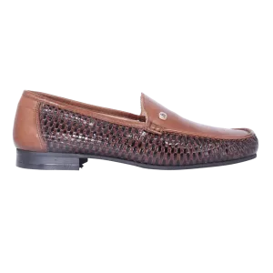 John Drake Weave Slip-On - Brown Weave (Genuine Leather Upper)
