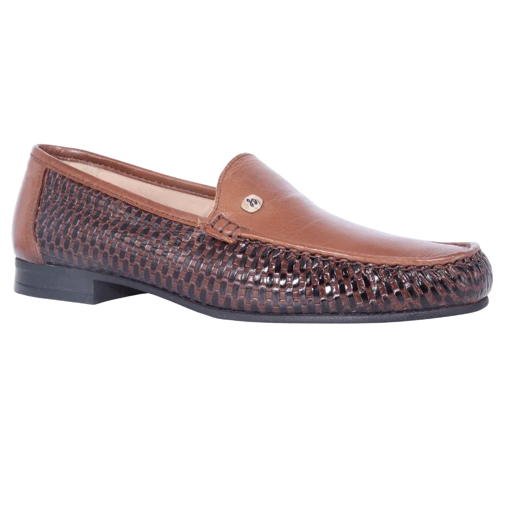 John Drake Weave Slip-On - Brown Weave (Genuine Leather Upper)