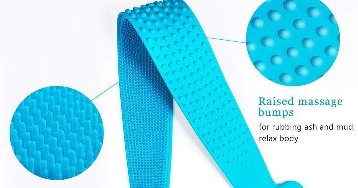K Kudos Enterprise Silicone Bath Body Brush, Exfoliating Long Body Back Scrubber for Shower h Soft Bristles