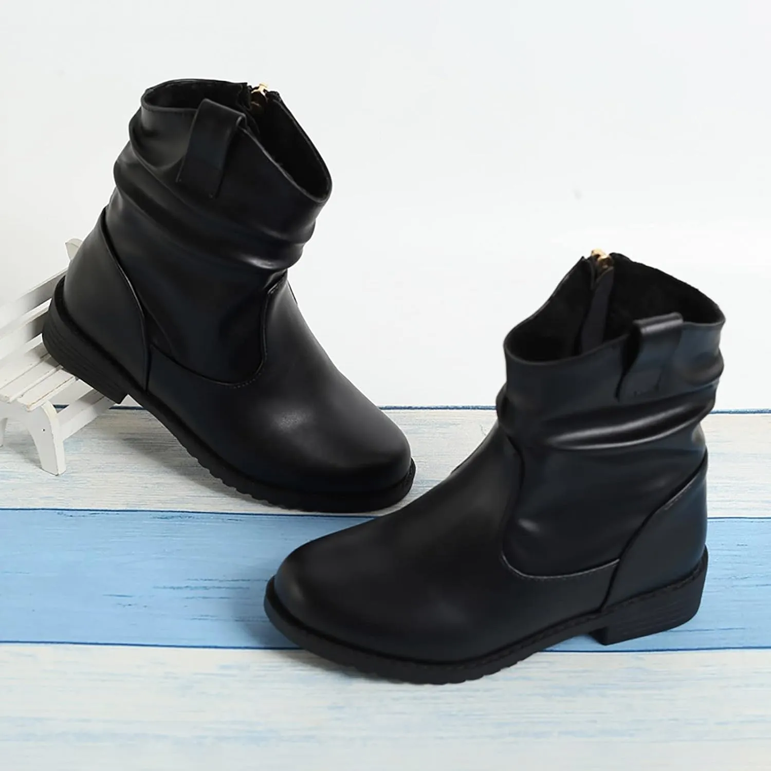 Kids Horseback Riding Boots Girls Children Shoes Scrub Boots Shoes Waterproof Leather Short Rubber Boot Socks Girls
