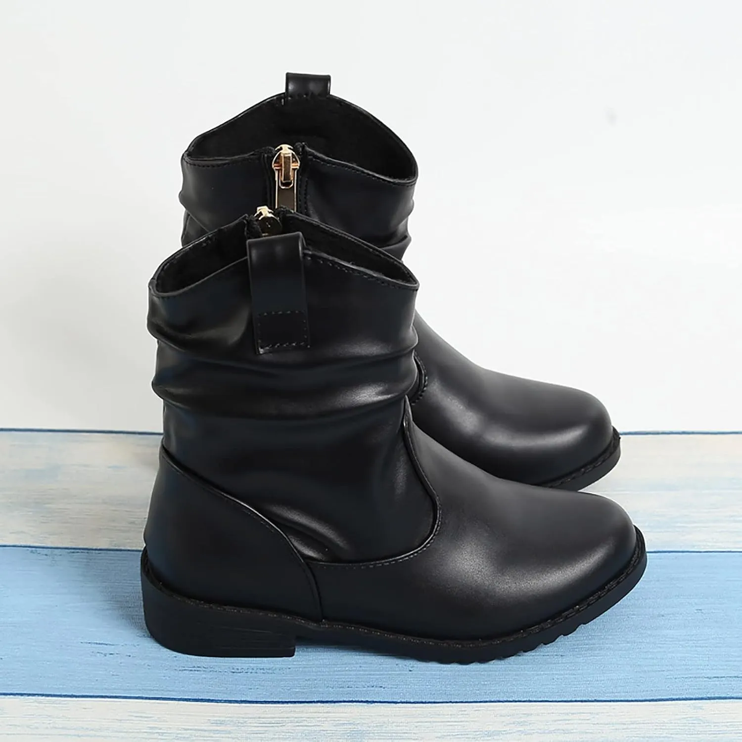 Kids Horseback Riding Boots Girls Children Shoes Scrub Boots Shoes Waterproof Leather Short Rubber Boot Socks Girls