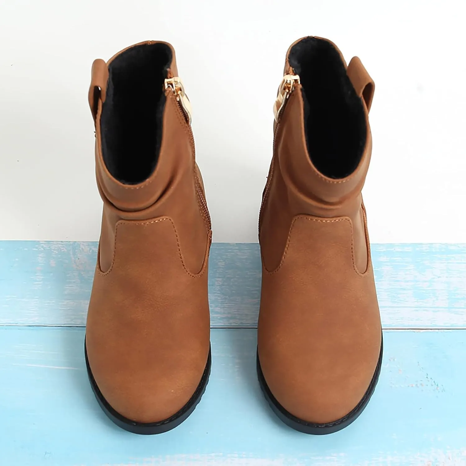 Kids Horseback Riding Boots Girls Children Shoes Scrub Boots Shoes Waterproof Leather Short Rubber Boot Socks Girls