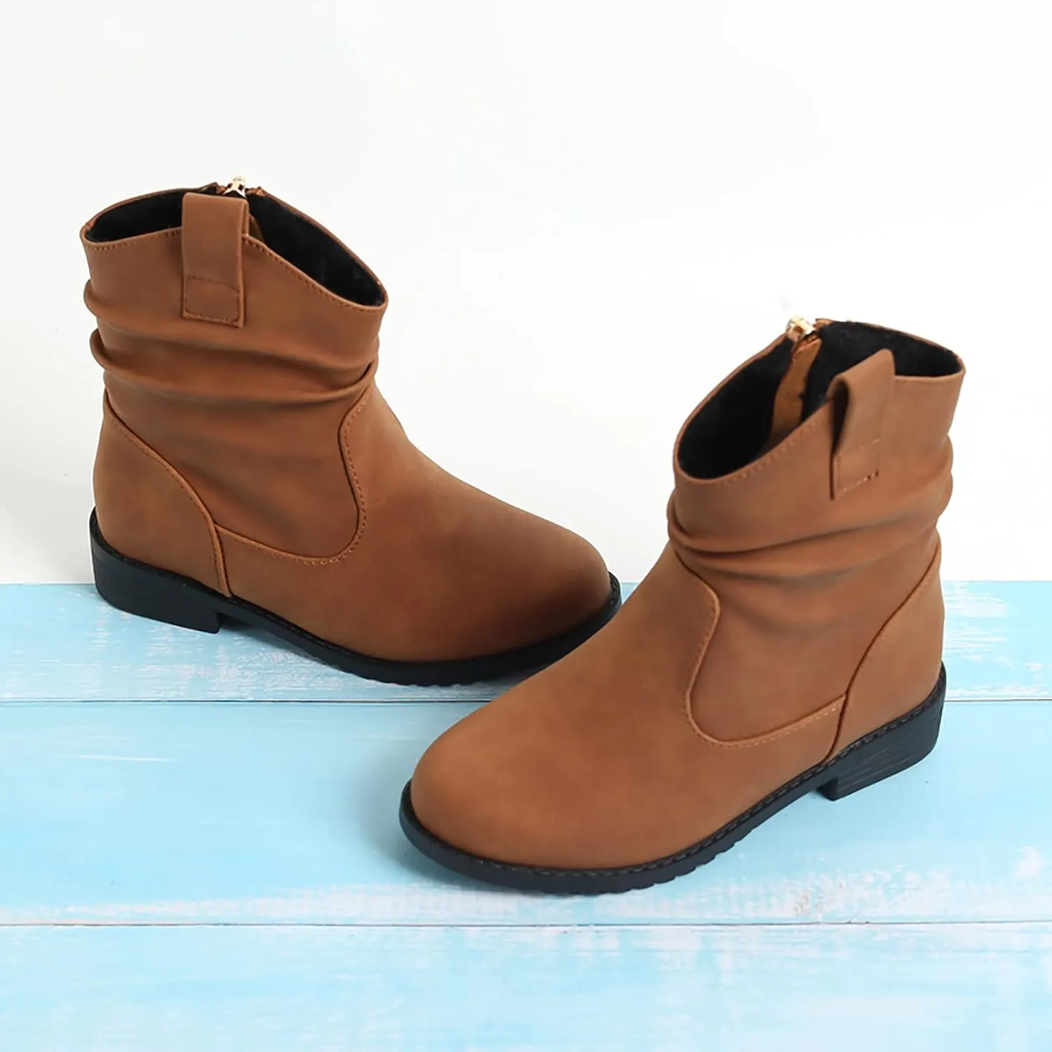 Kids Horseback Riding Boots Girls Children Shoes Scrub Boots Shoes Waterproof Leather Short Rubber Boot Socks Girls