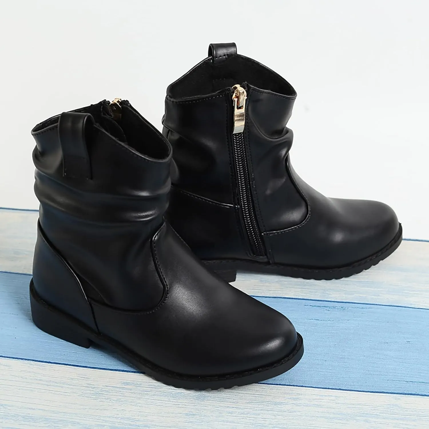 Kids Horseback Riding Boots Girls Children Shoes Scrub Boots Shoes Waterproof Leather Short Rubber Boot Socks Girls