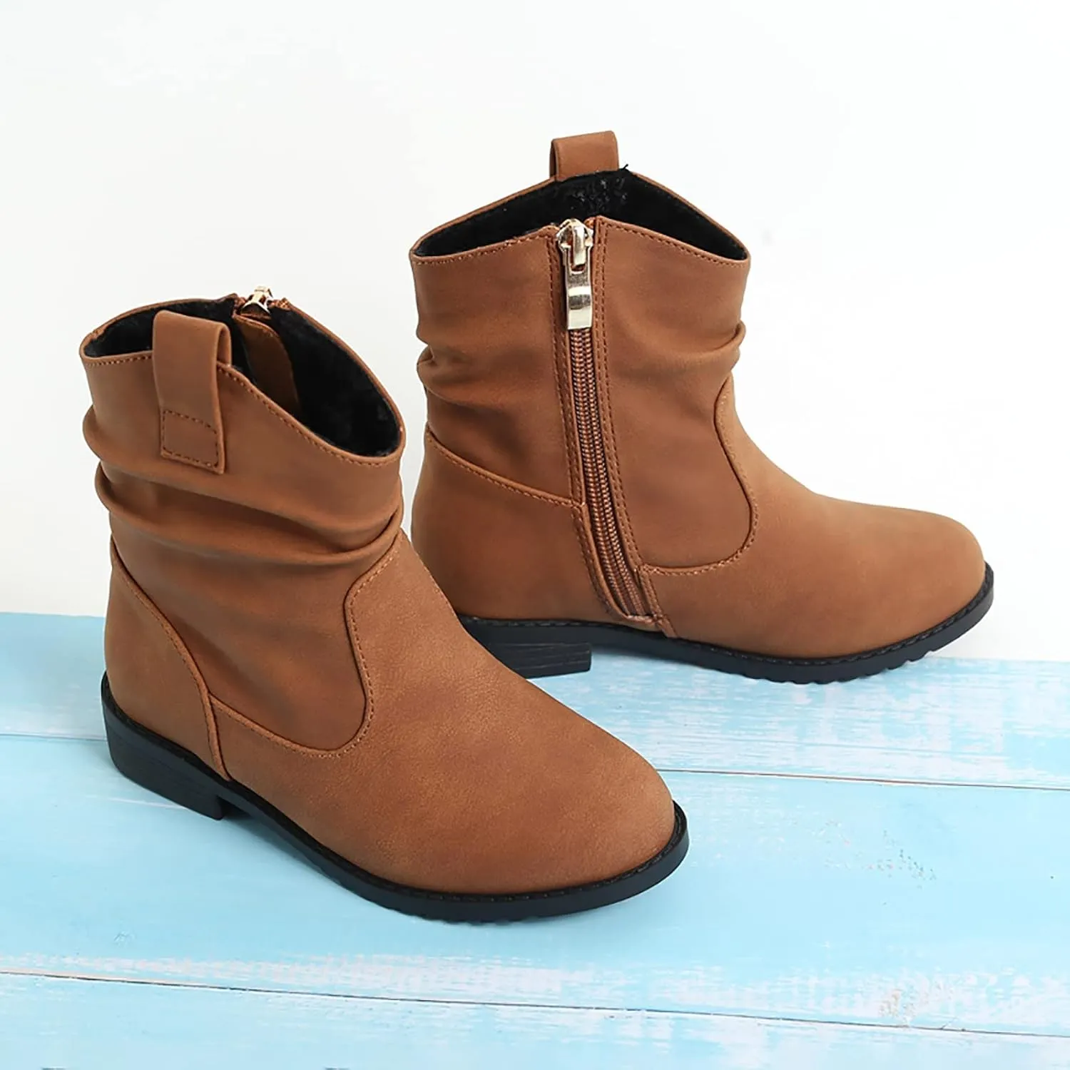Kids Horseback Riding Boots Girls Children Shoes Scrub Boots Shoes Waterproof Leather Short Rubber Boot Socks Girls