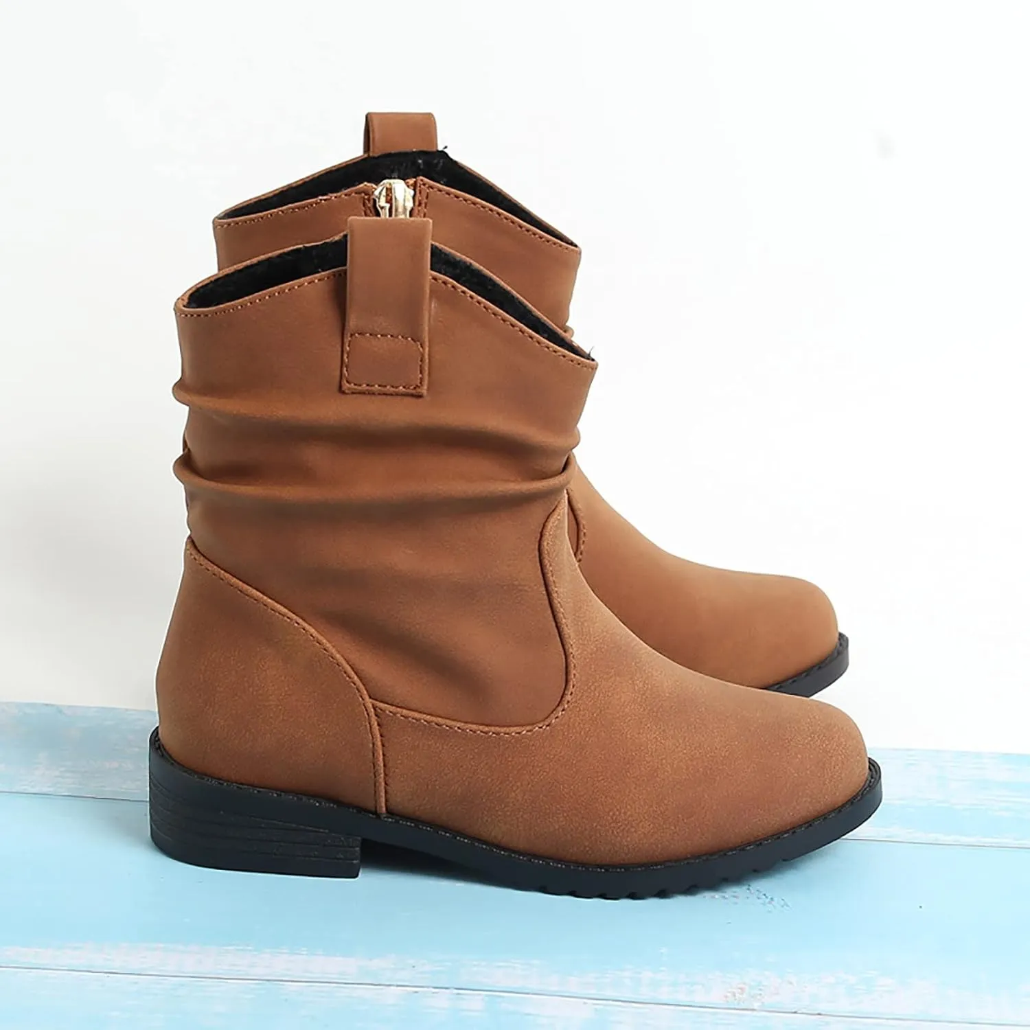 Kids Horseback Riding Boots Girls Children Shoes Scrub Boots Shoes Waterproof Leather Short Rubber Boot Socks Girls
