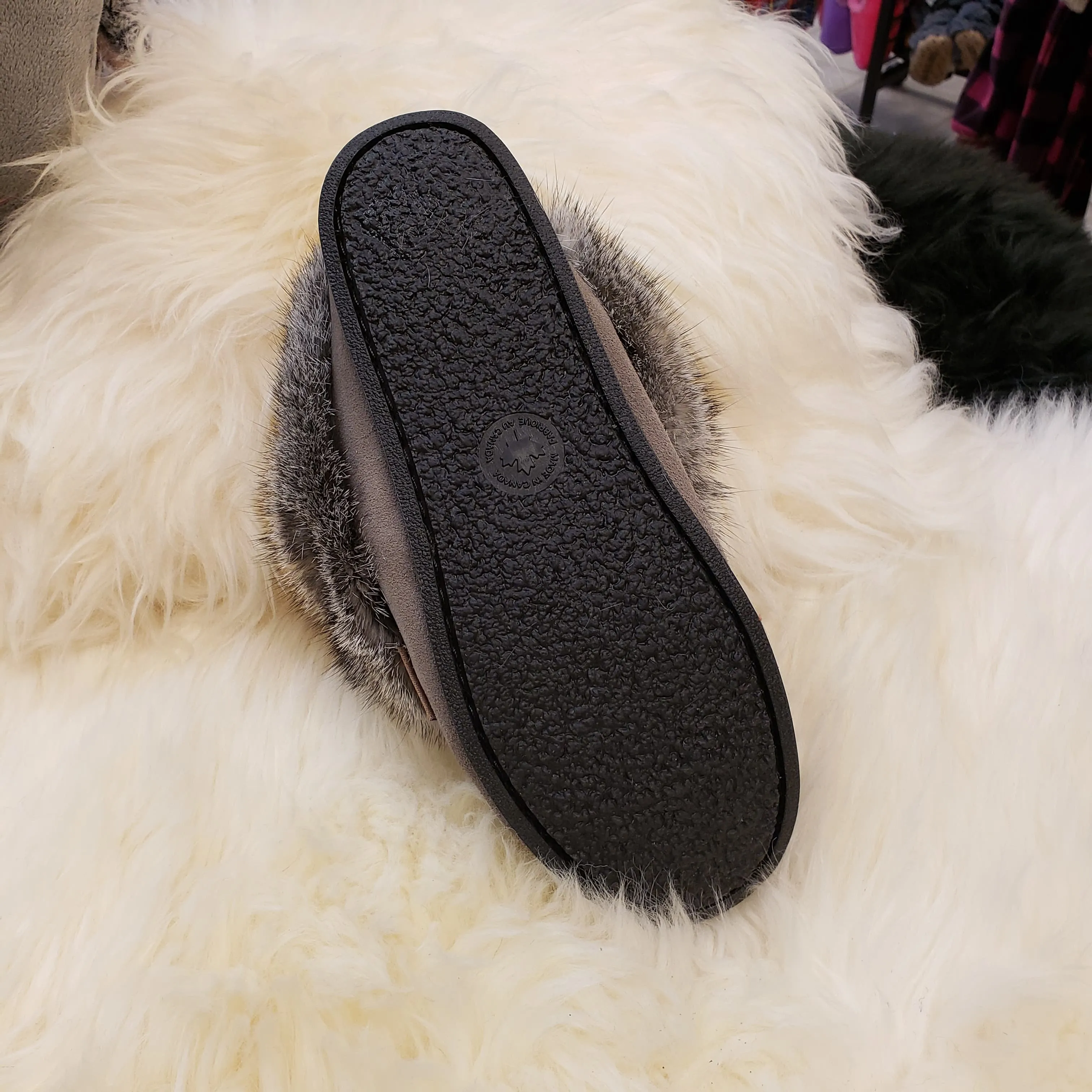 Ladies Moccasins with Crepe Sole - Grey