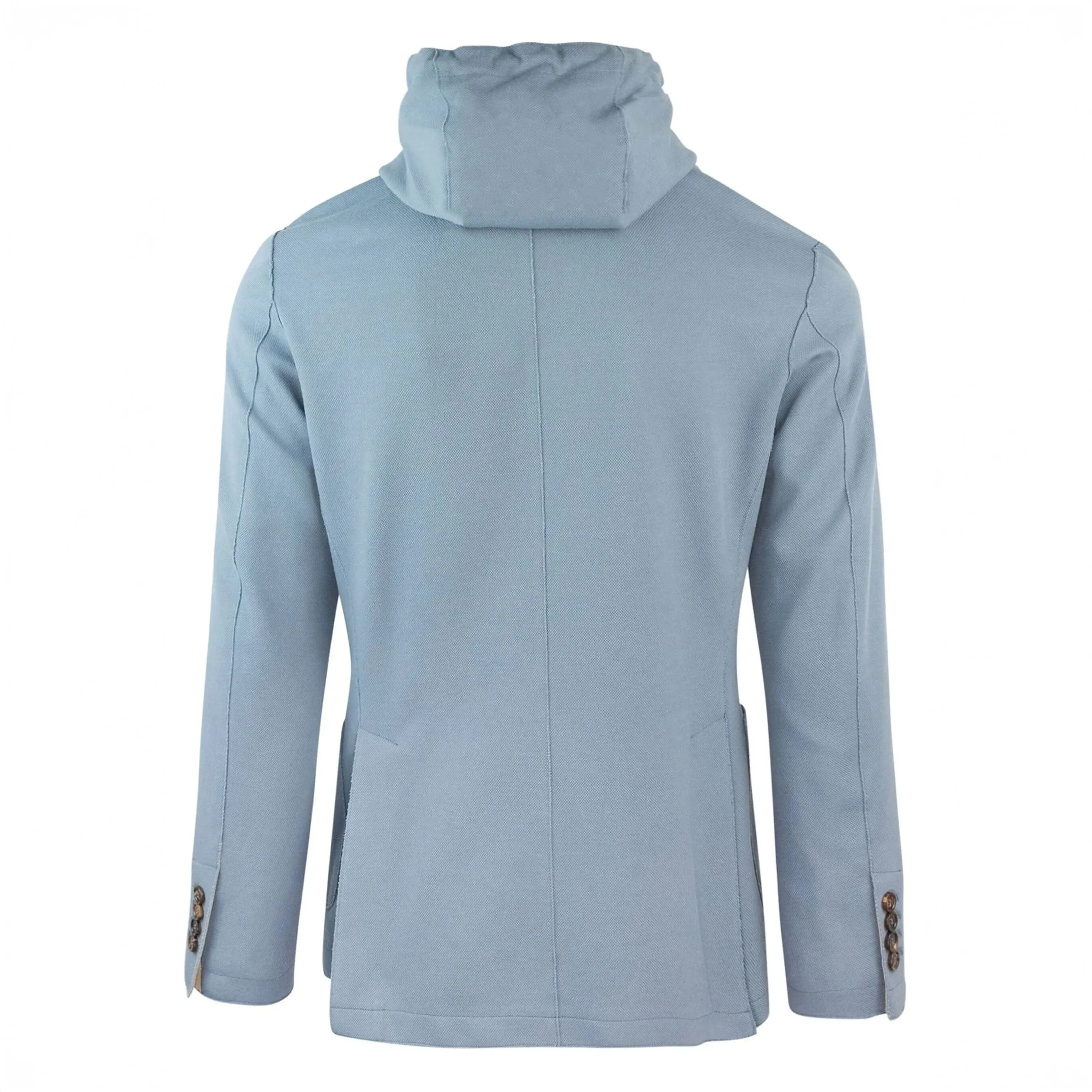 Laser Cut Denim Blue Cotton Hybrid Sport Jacket - ELEVENTY