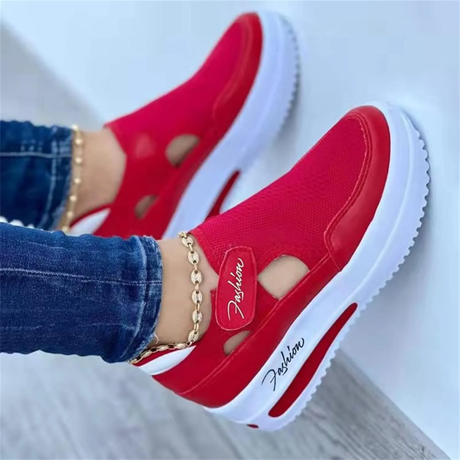 Lausiuoe Sneakers For Women Walking Shoes Comfortable Platform Loafers Fashion Casual Athletic Work Running Sneakers