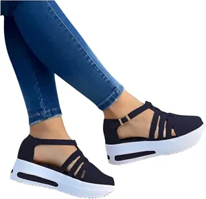 Lausiuoe Sneakers For Women Walking Shoes Comfortable Platform Loafers Fashion Casual Athletic Work Running Sneakers