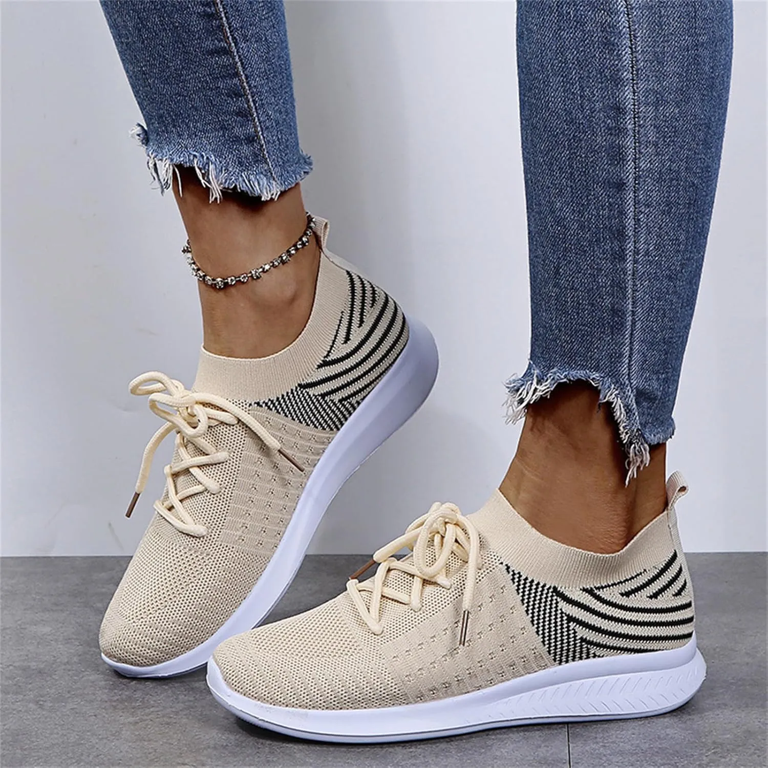 Lausiuoe Sneakers For Women Walking Shoes Comfortable Walking Running Shoes Athletic Non Slip Tennis Fashion Sneaker