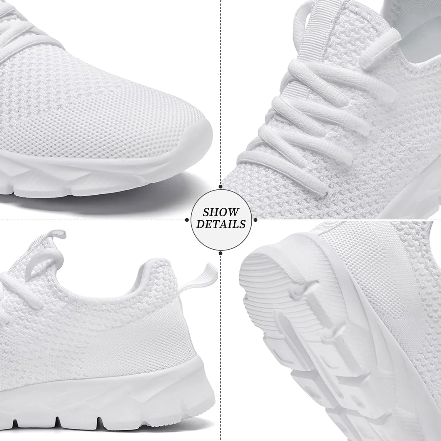 Linenghs White Running Shoes for Womens White 11