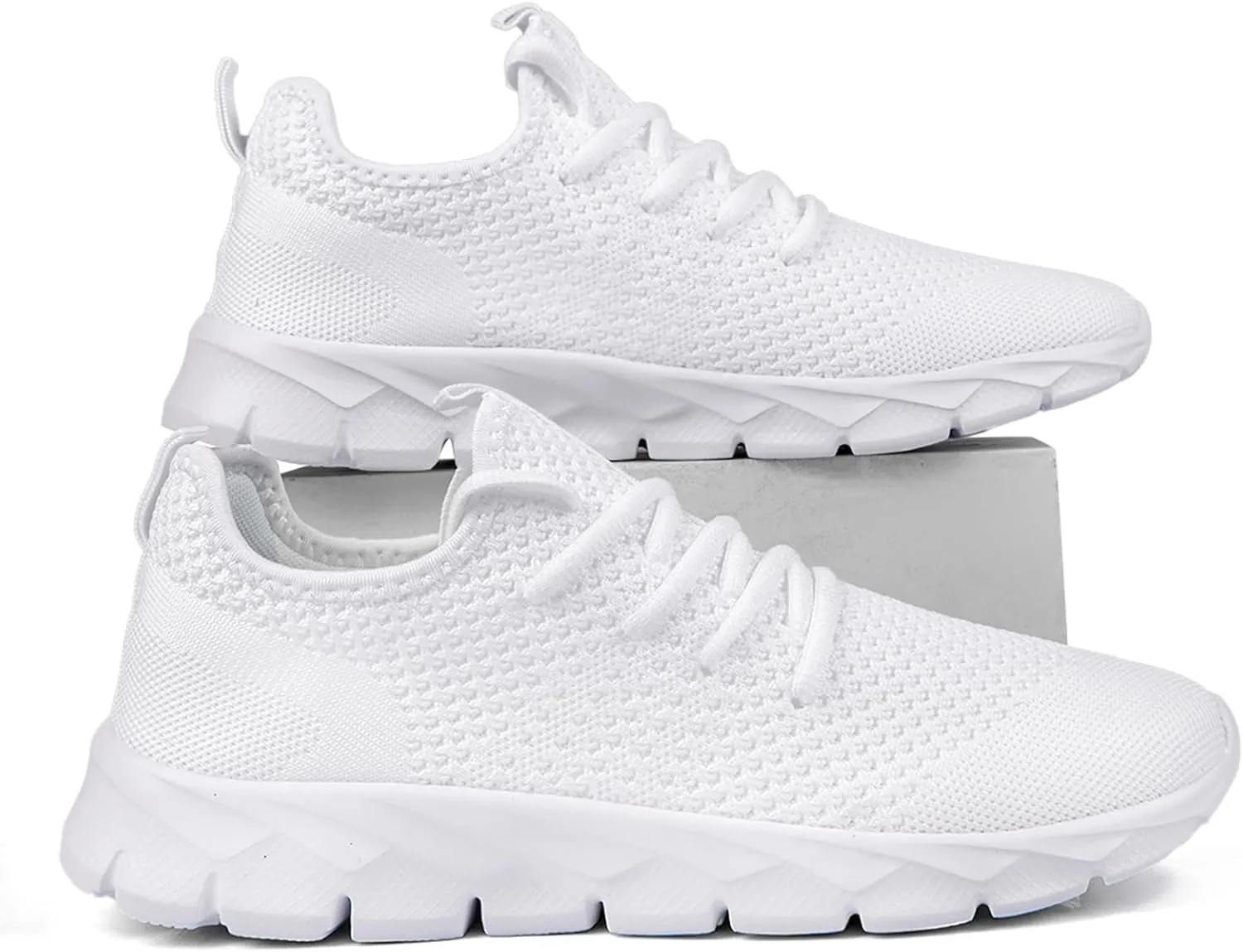 Linenghs White Running Shoes for Womens White 11