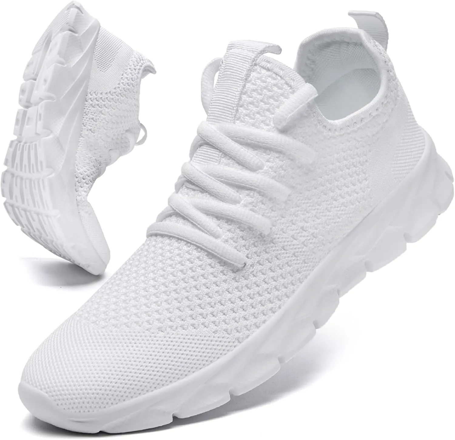 Linenghs White Running Shoes for Womens White 11