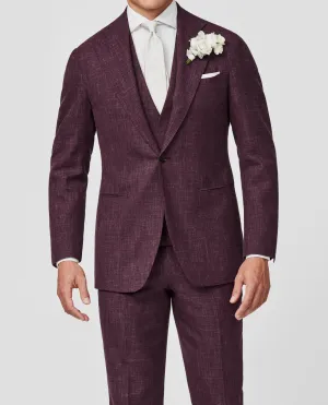Loro Piana SUMMERTIME Berry Red Tropical Wool, Silk & Linen