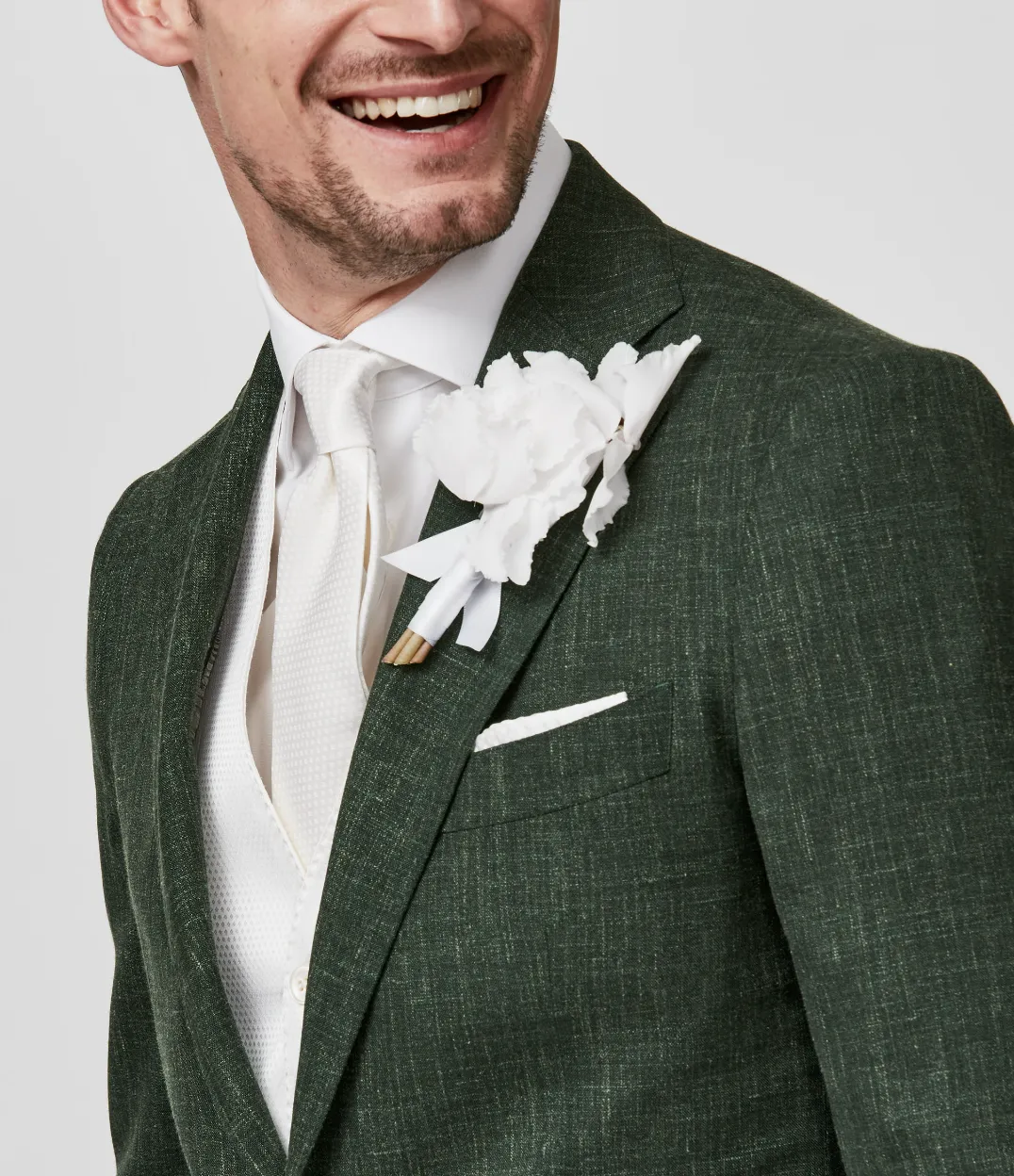 Loro Piana SUMMERTIME Dark Green Tropical Lightweight Wool, Silk & Linen