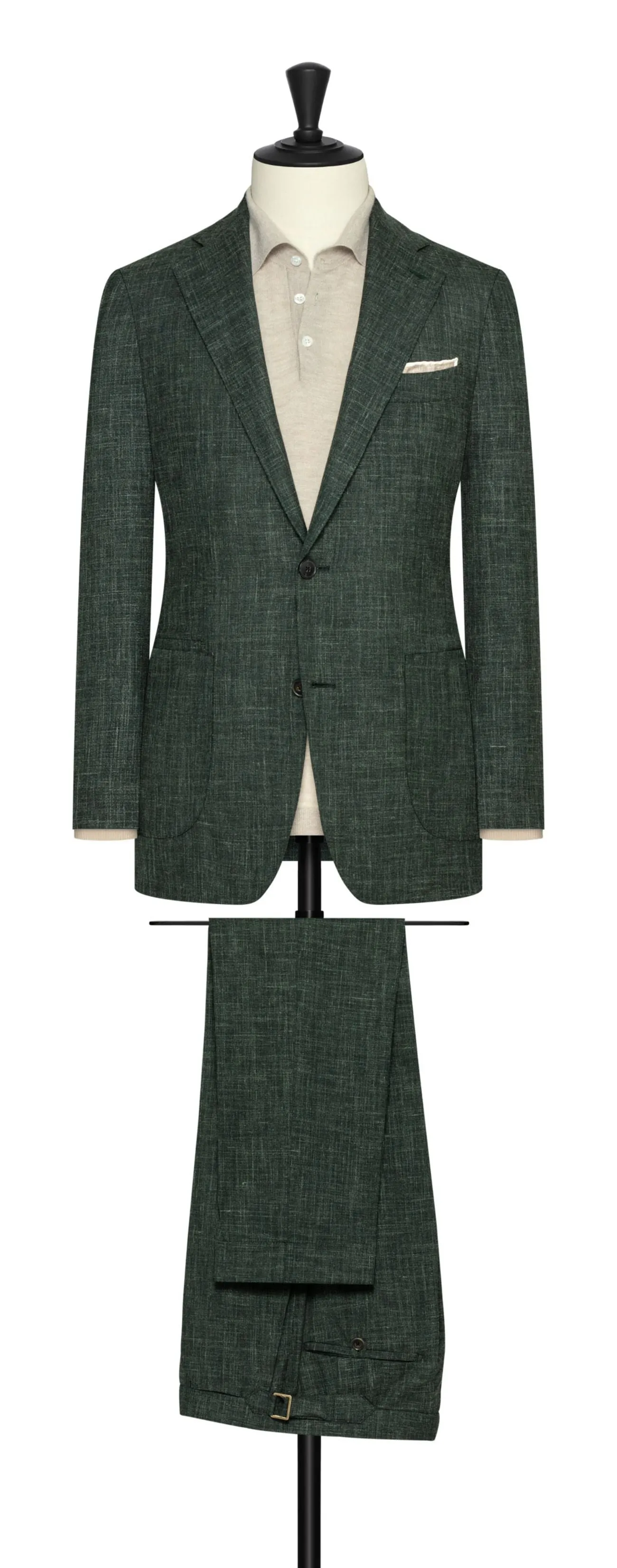 Loro Piana SUMMERTIME Dark Green Tropical Lightweight Wool, Silk & Linen