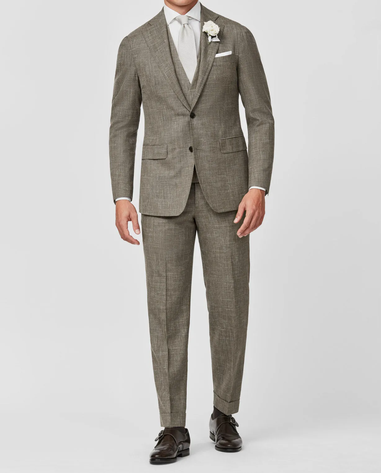 Loro Piana SUMMERTIME Taupe Tropical Wool, Silk & Linen