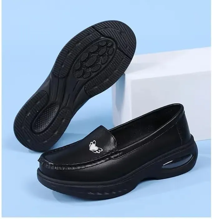 MAIITRIP Women's Non-Slip Nursing Shoes,Leather Comfortable Slip On Work Sneakers,Loafers for Restaurant Breathable Soft Nurse Shoes,Memory Foam Lightweight Casual Walking Daily