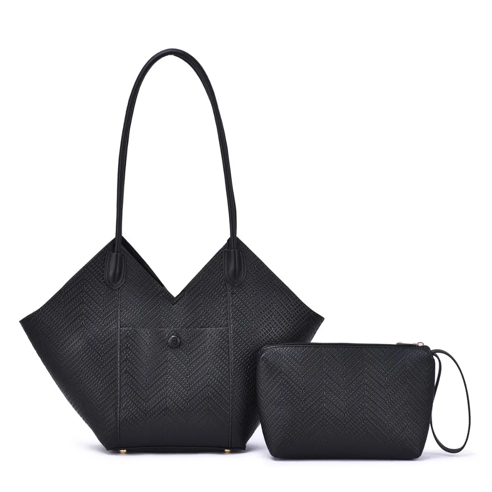 Mellow World Winston 2-in-1 Tote Black Bag