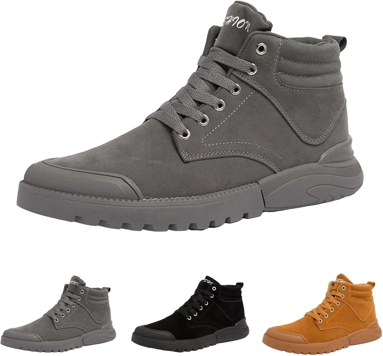 Men Work Boots Non Steel Toe Hiking Sneakers Fur Lined Ankle Boot Women's Working Shoes Winter Composite Safety Toe Waterproof Industrial Casual Hike Grounded Footwear