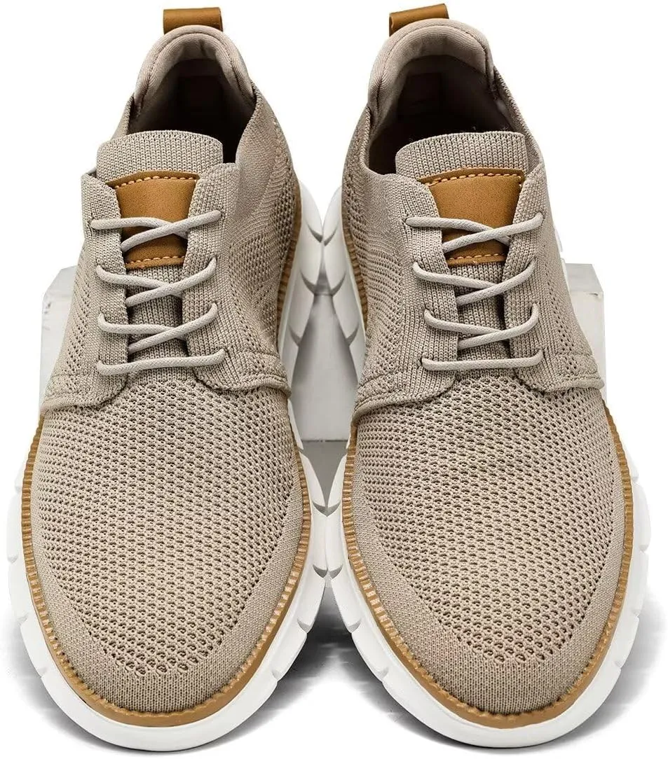 Mens Casual Dress Shoes Fashion Mesh Oxfords Business Walking Work Sneakers Comfortable Lightweight Breathable Soft Sole