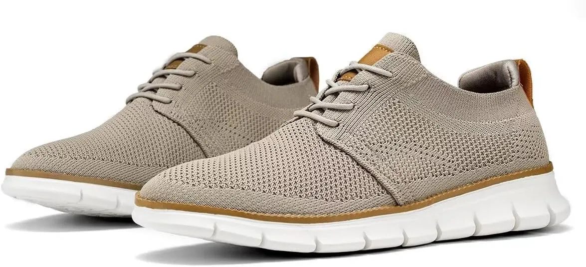 Mens Casual Dress Shoes Fashion Mesh Oxfords Business Walking Work Sneakers Comfortable Lightweight Breathable Soft Sole