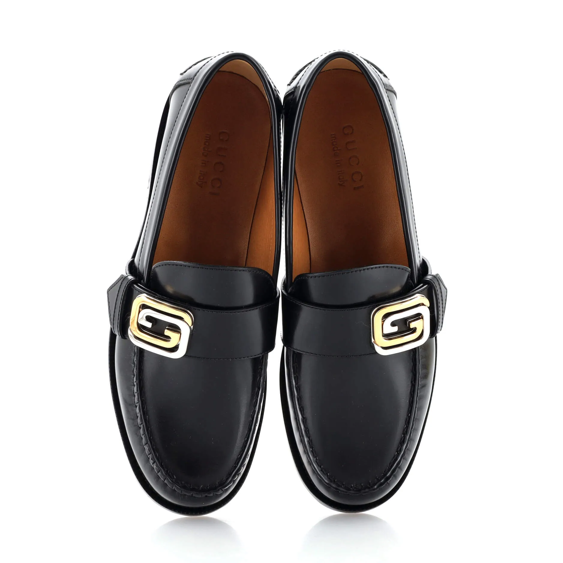 Men's GG Buckle Loafers Leather