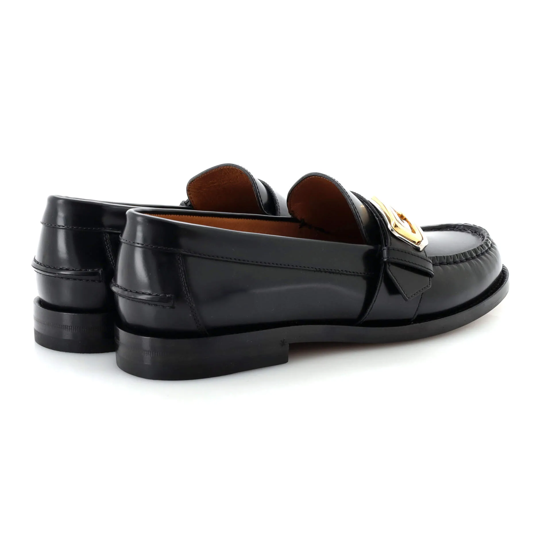 Men's GG Buckle Loafers Leather