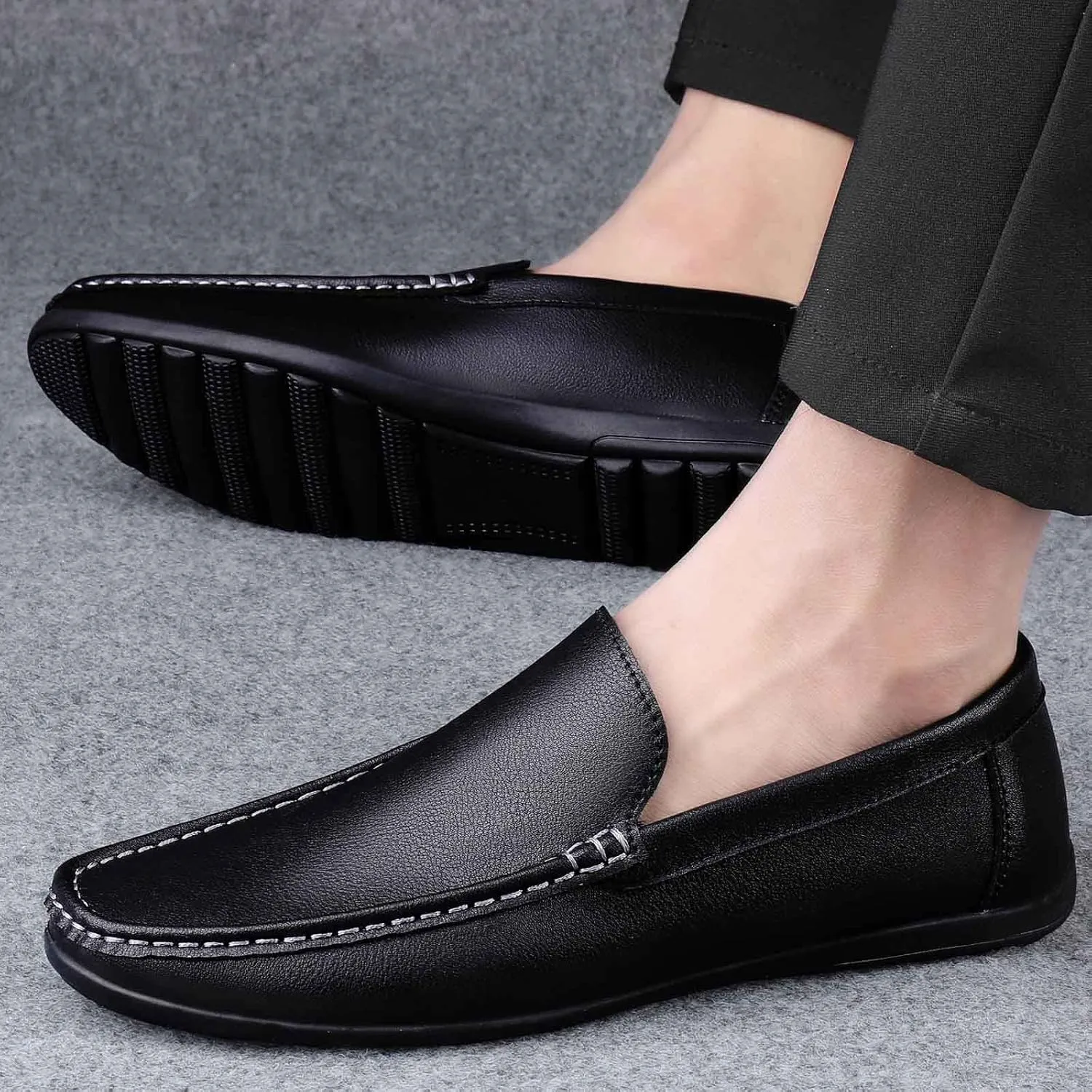 Men's Loafers Shoes Non Slip Lightweight Slip On Shoe Casual Comfort Walking Driving Shoe