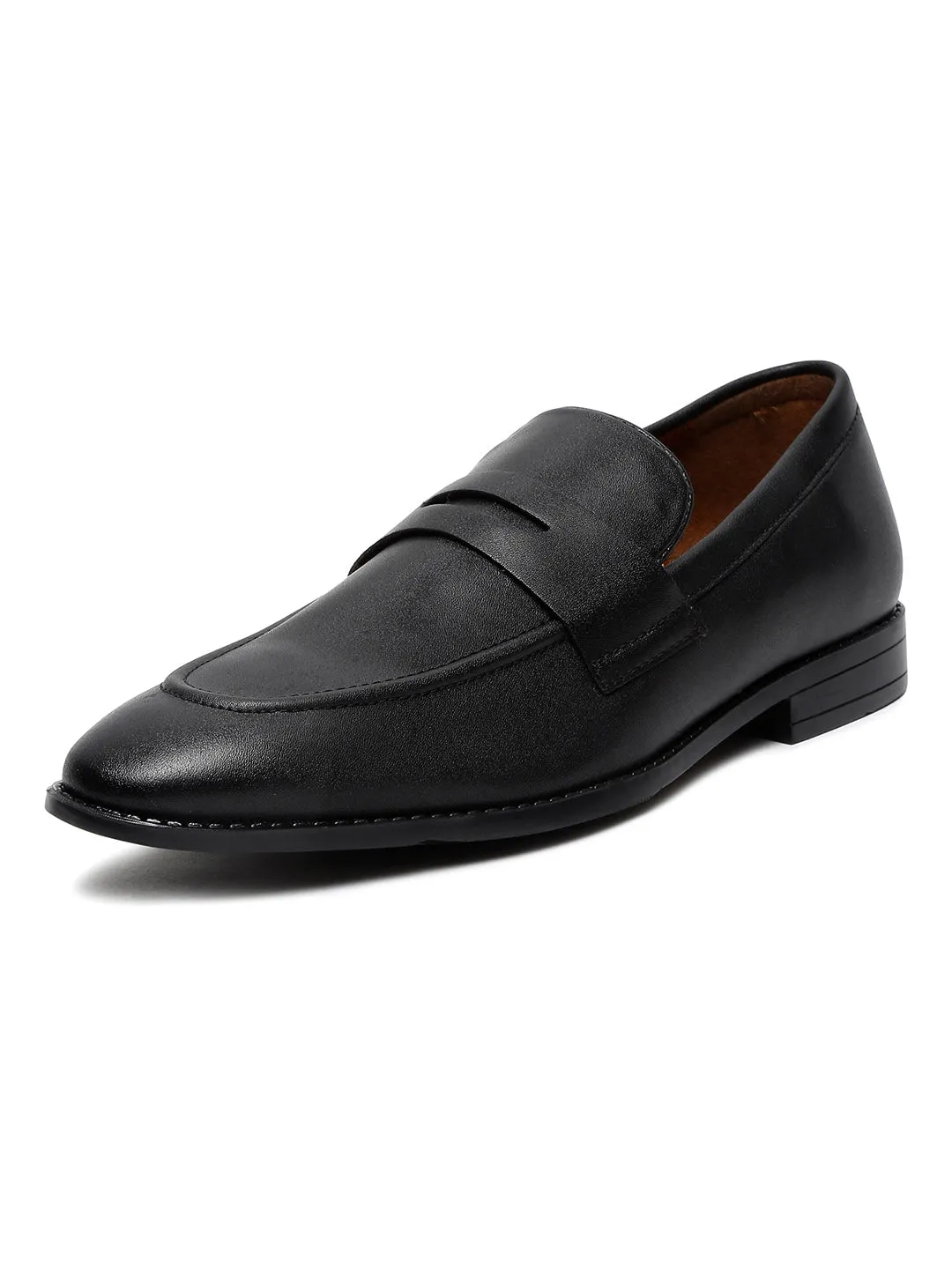 Men's Obsidian Black Slipon Style Comfortable Moccasins