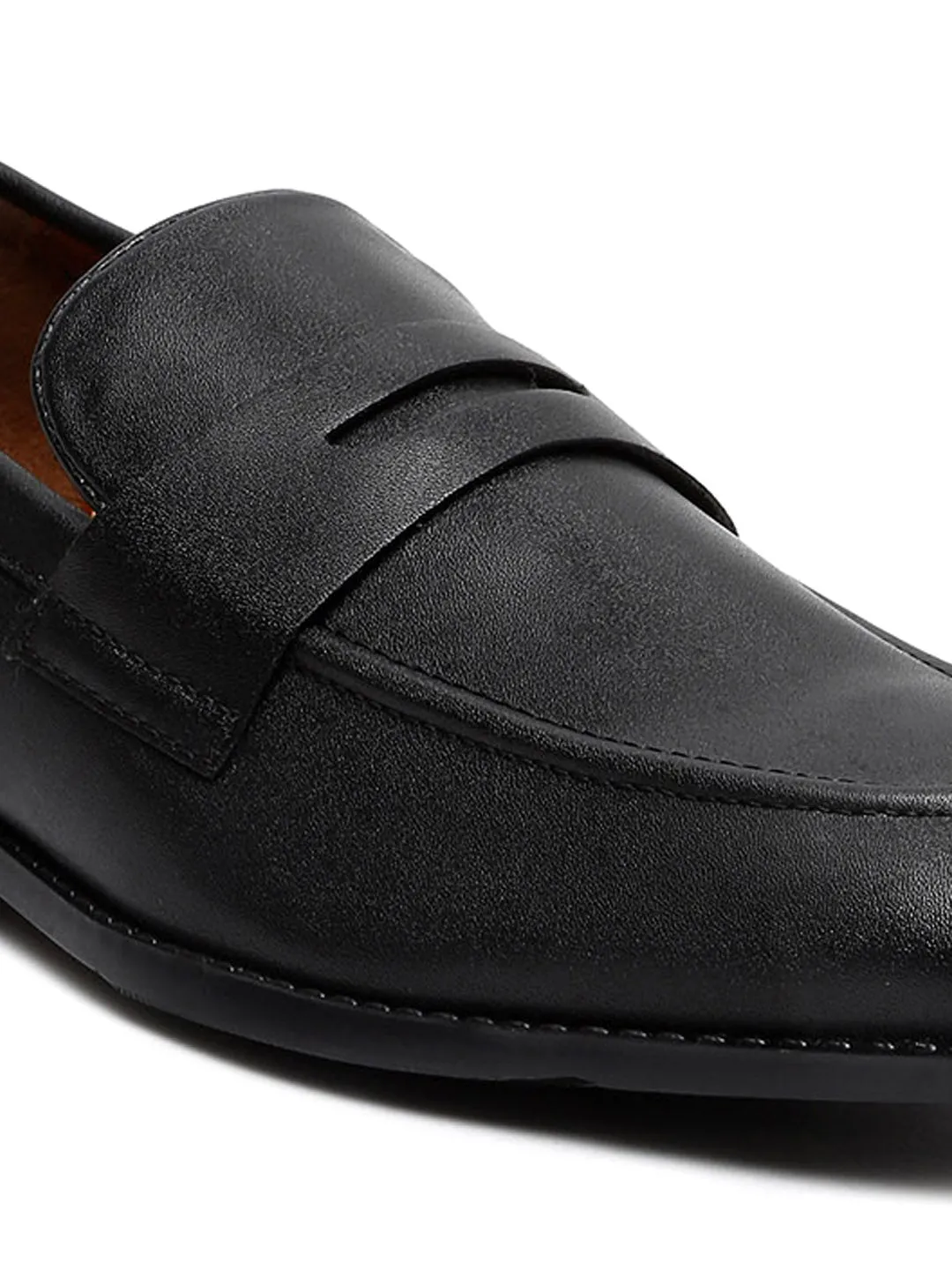 Men's Obsidian Black Slipon Style Comfortable Moccasins
