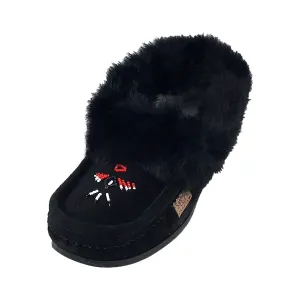 Men's Rabbit Fur Crepe Sole Moccasins