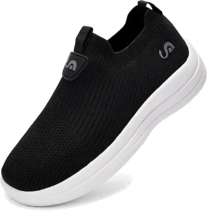 Men's Slip On Sneakers Walking Shoes Wide Casual Soft Breathable Slip in Sock SneakersNon-Slip Rubber Sole, Workout,Athletic