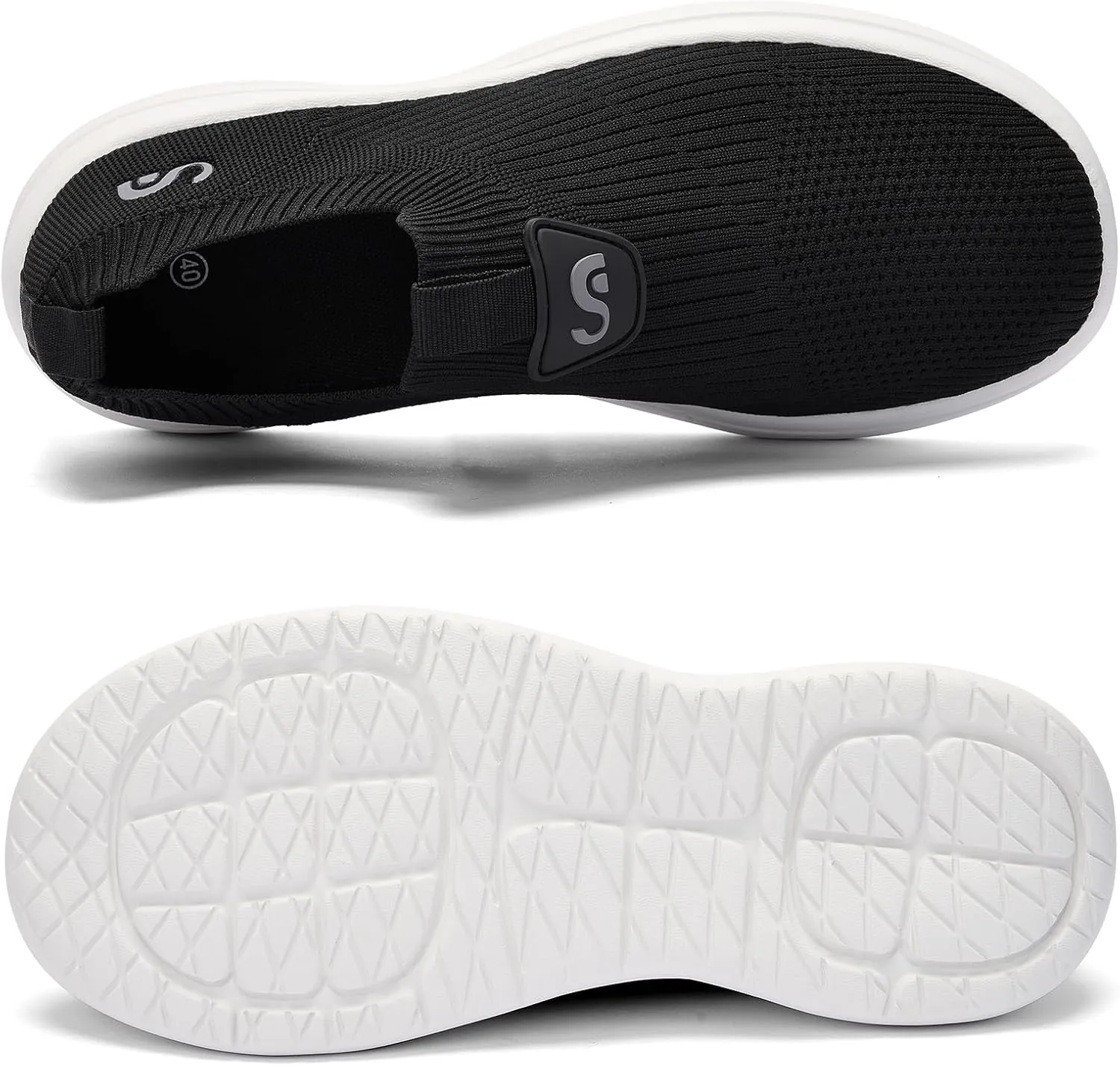 Men's Slip On Sneakers Walking Shoes Wide Casual Soft Breathable Slip in Sock SneakersNon-Slip Rubber Sole, Workout,Athletic