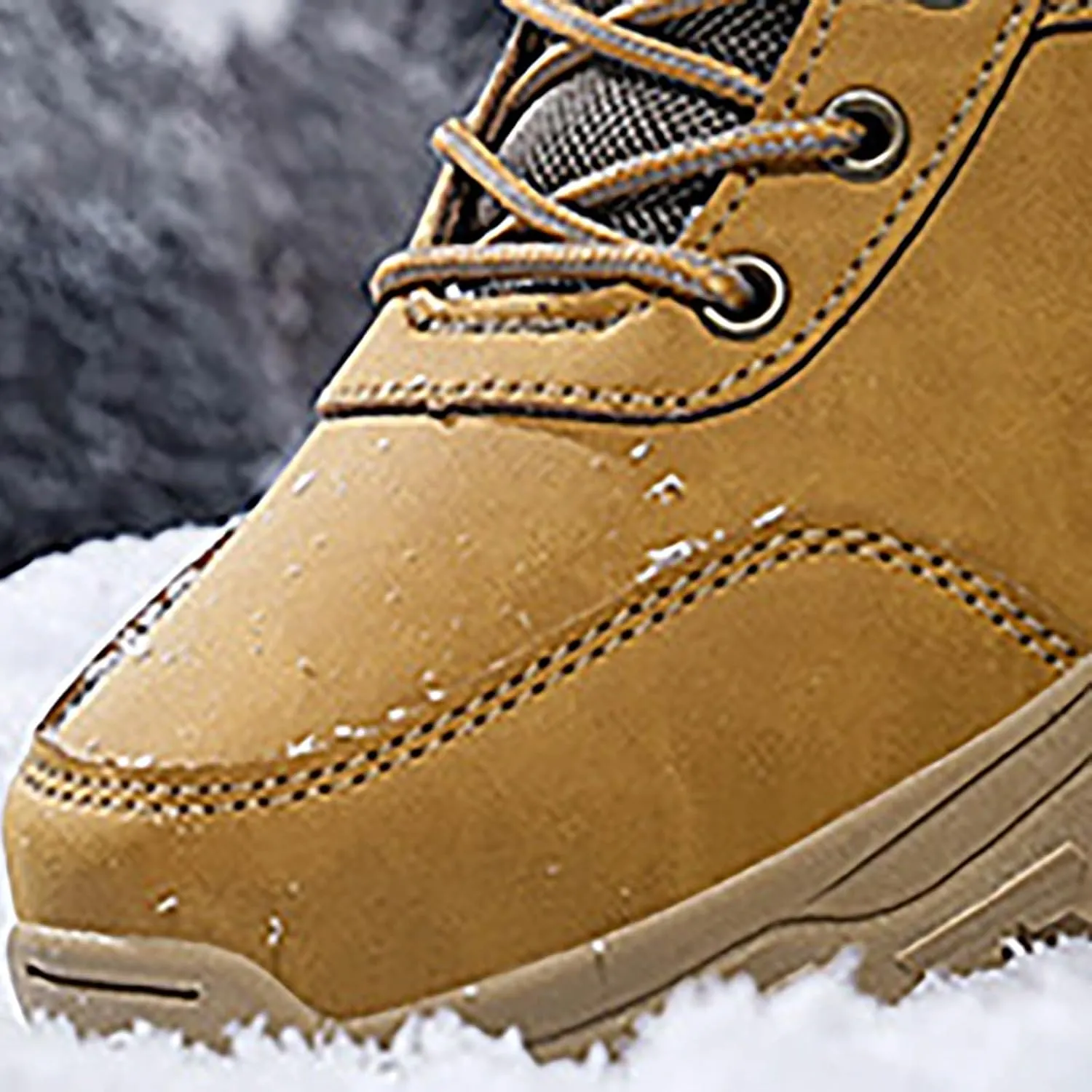 Men's Work Boots Composite Toe Hiking Sneakers Shoes with Fur Lined Womens Safety Shoes Non Slip Waterproof Outdoor Shoes Lightweight Anti Slip Hike Grounded Footwear