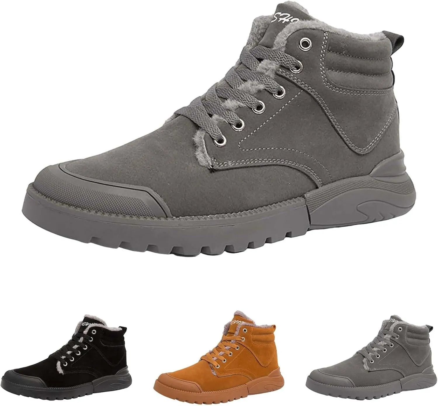 Mens Work Boots Slip On Hiking Sneakers Ankle Ladies Women Safety Shoes Winter Mid Waterproof Outdoor Botas Lightweight Hike Grounded Footwear